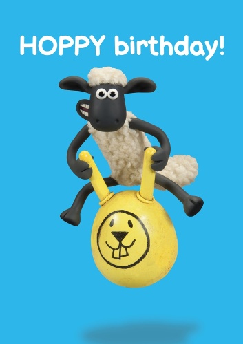 Shaun the Sheep Hoppy Birthday Greetings Card